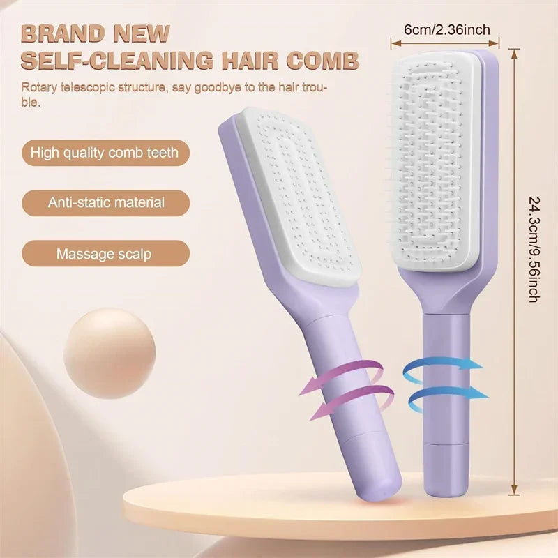 Magic Self-Cleaning Hairbrush
